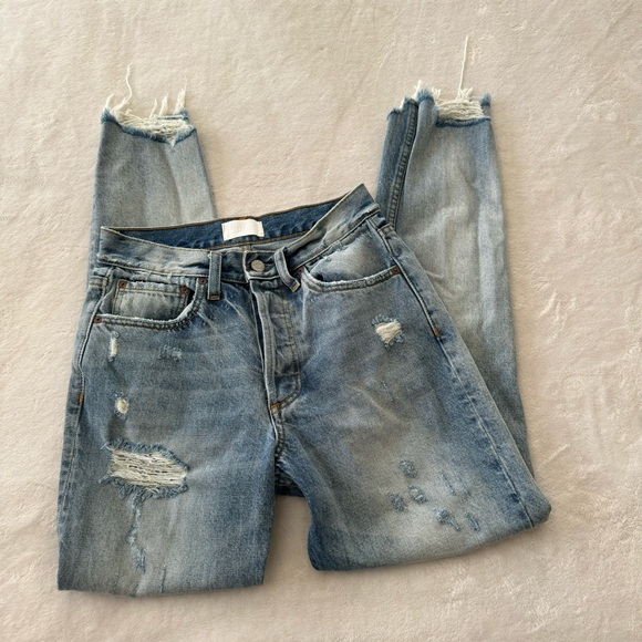 BOYISH Billy High Waist Distressed Jeans in Some Like it Hot Size 25 - Picture 9 of 15